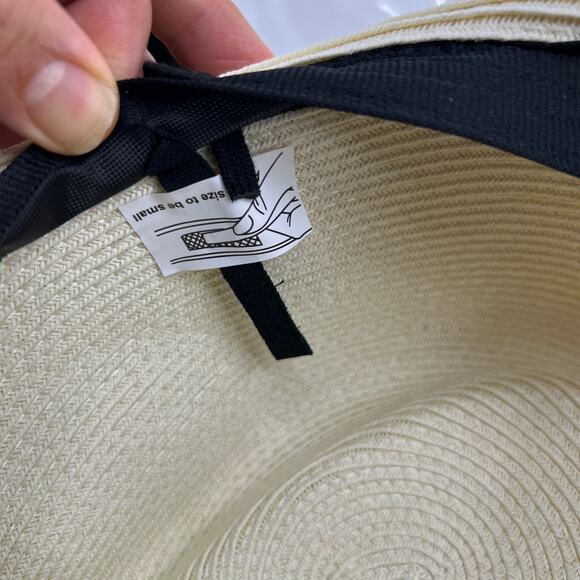 Furtalk Sun Hat Womens M/L Ivory Beach Retro Western Outdoor Curved Rim Visor - Picture 9 of 12